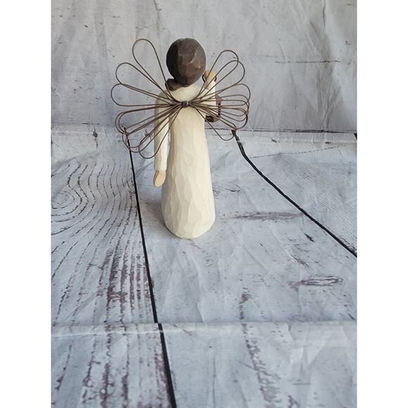2001 DEMDACO Willow Tree Angel of Hope With Lantern Wooden Art Figurine 5.5in - Picture 4 of 7
